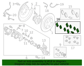 44084w010p Mitsubishi Genuine Disc Brake Pad Shim Kit #2