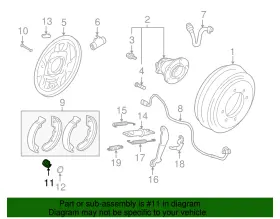 4600a117 Mitsubishi Genuine Drum Brake Shoe Hold Down Spring #2