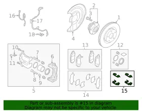 4605b482 Mitsubishi Genuine Brake Pads Clip #2