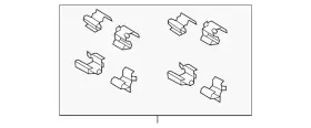 4605b563 Mitsubishi Genuine Disc Brake Anti-rattle Clip Set