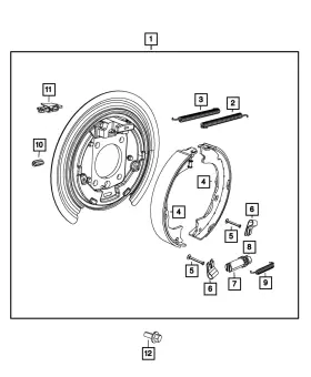 04560177aa Mopar Genuine Parking Brake Adjuster 4560177aa