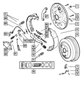 04746588 Mopar Genuine Brake Shoe To Spring