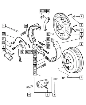 04746782 Mopar Genuine Brake Shoe Hold Down Spring 4746782