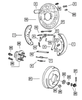 04797666 Mopar Genuine Brake Shoe Adjuster Right 4797666