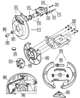 05019735aa Mopar Genuine Brake Shoe Hold Down Spring Kit 5019735aa