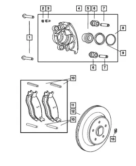 Mopar 05093337aa Genuine Caliper Slipper 5093337aa