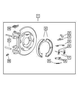 05093393aa Mopar Genuine Park Brake Shoe Return Spring 5093393aa