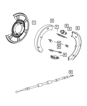Mopar 05139480aa Genuine Brake Shoe To Spring 5139480aa