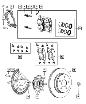05166198aa Mopar Genuine Disc Brake Caliper Pin Boot 5166198aa