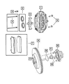 05174311ac Mopar Genuine Brake Pads 5174311ac