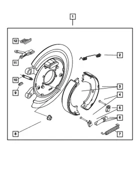 05179335aa Mopar Genuine Upper Shoe Return Spring 5179335aa