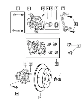 05191271ac Mopar Genuine Brake Pads 5191271ac