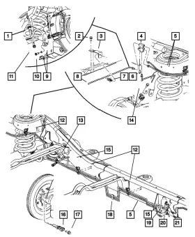 06506087aa Mopar Genuine Brake Line Clip Mounting 6506087aa
