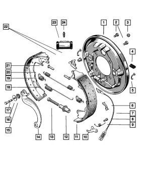 3496235 Mopar Genuine Brake Shoe Return Spring Upper