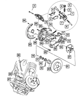 4383542 Mopar Genuine Park Brake Shoe Return Spring