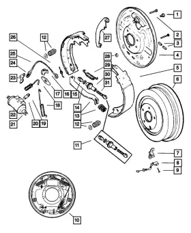 4423900 Mopar Genuine Brake Adjusting Screw Package Right