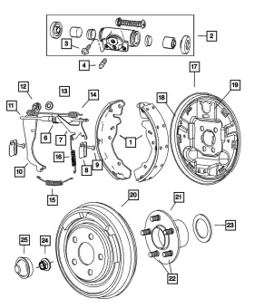 4762536 Mopar Genuine Brake Shoe Hold Down Pin