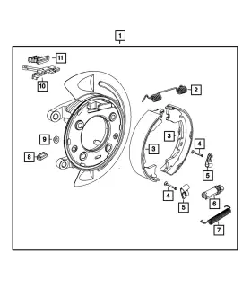 Mopar 5080571aa Genuine Upper Shoe Return Spring Right