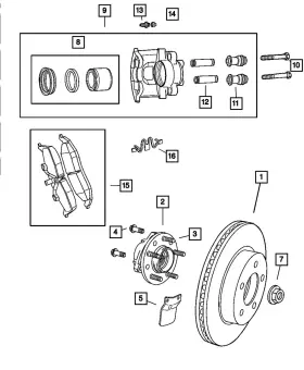 5086168aa Mopar Genuine Brake Clip