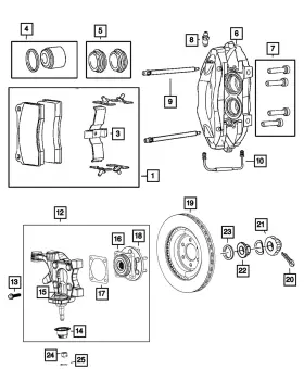 Mopar 5093303aa Genuine Brake Caliper Clip
