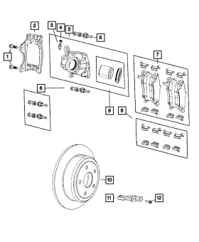 68003776aa Mopar Genuine Brake Pads #3