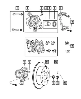 68033078aa Mopar Genuine Rear Disc Brake Pad Kit