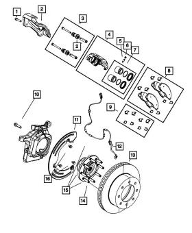 68034092aa Mopar Genuine Disc Brake Pad Spring Kit