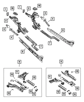 68082185ab Mopar Genuine Parking Brake Bracket Left