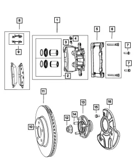 68147681ab Mopar Genuine Brake Pads