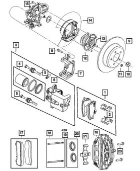 68151979aa Mopar Genuine Disc Brake Pad - Spring Ki