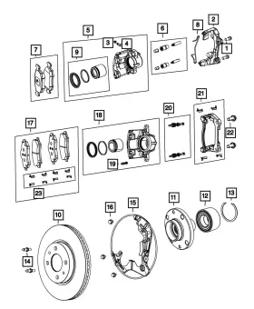 68174157ab Mopar Genuine Pad Kit-front Disc Brake