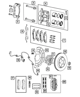 68203105aa Mopar Genuine Disc Brake Pin Kit