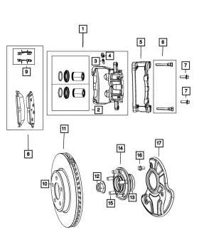 68209532aa Mopar Genuine Padkit-frontdiscbrake