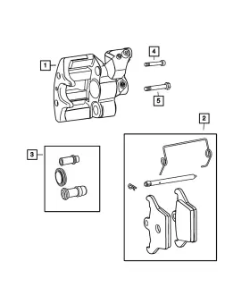 68283294aa Mopar Genuine Disc Brake Pin Kit
