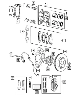 68303052aa Mopar Genuine Brake Pads