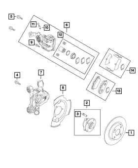 68313280aa Mopar Genuine Disc Brake Pad Spring Kit