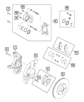 68314067aa Mopar Genuine Disc Brake Pad - Spring Ki