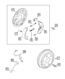 68322101aa Mopar Genuine Brake Shoe Return Spring
