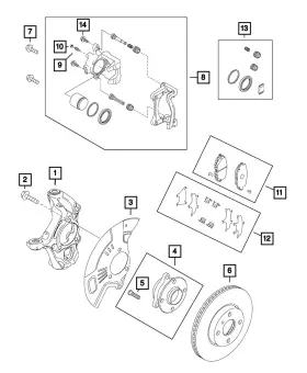 68333395aa Mopar Genuine Pad Kit-front Disc Brake