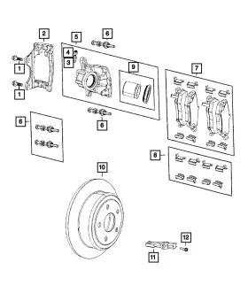 68376750aa Mopar Genuine Disc Brake Pad Spring Kit