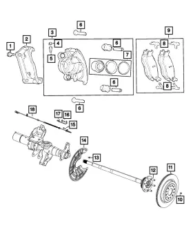 68412363aa Mopar Genuine Disc Brake Pad Spring Kit