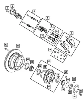 68467211aa Mopar Genuine Disc Brake Pad Spring Kit