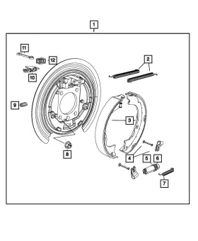 68517041aa Mopar Genuine Parking Brake Adjuster
