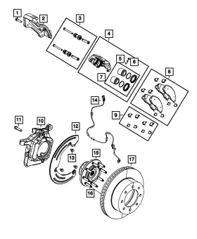 68578000aa Mopar Genuine Disc Brake Pad Spring Kit