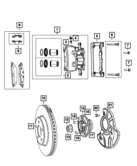 Mopar 68651040aa Genuine Disc Brake Pad Spring Kit