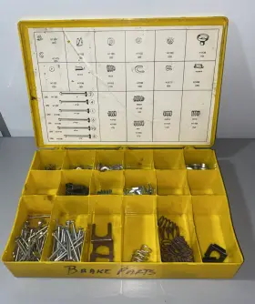 Hx3002 Mopar 1973 Genuine Brake Shoe Hold Down Parts Assortment Kit With Case