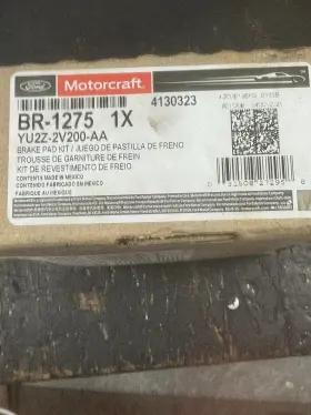 Yu2z-2v200-aa Motorcraft Br-1275 2wd Ford 99-04 F250 F350 Disc Brake Pads Rear