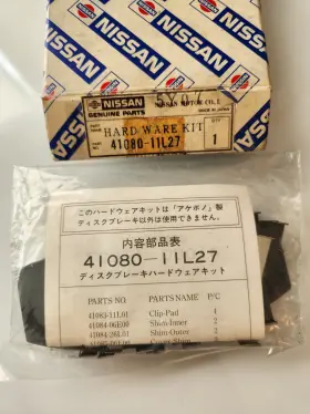 41080-11l27 Nissan Brake Hardware Kit Front Disc For 1982-1983 Stanza New