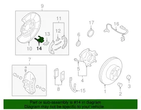 44079-ar00a Nissan Genuine Parking Brake Anchor Block #2