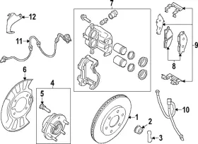 D1080-1va0b Nissan Genuine Hardware Kit-front Disc Brake Pad